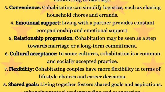 Reasons for Cohabitation in 2024